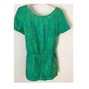 Loft Green Print Romper